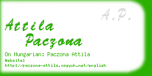 attila paczona business card